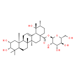 ChemSpider 2D Image | 1-O-[(2alpha,3alpha,10alpha,17alpha)-2,3,19-Trihydroxy-28-oxours-12-en-28-yl]-alpha-D-mannopyranose | C36H58O10