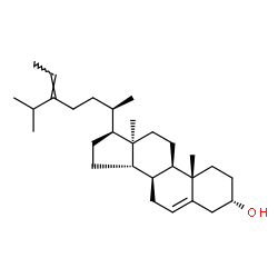 ChemSpider 2D Image | (3beta,9beta,10alpha,17alpha,24Z)-Stigmasta-5,24(28)-dien-3-ol | C29H48O