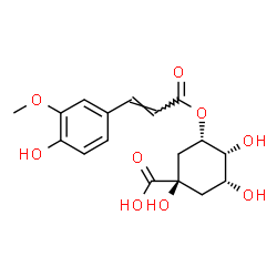 ChemSpider 2D Image | (1R,3R,4R,5S)-1,3,4-Trihydroxy-5-{[(2E)-3-(4-hydroxy-3-methoxyphenyl)-2-propenoyl]oxy}cyclohexanecarboxylic acid | C17H20O9