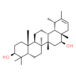 ChemSpider 2D Image | (3beta,5beta,8alpha,14beta,16beta,19alpha)-Urs-20-ene-3,16-diol | C30H50O2