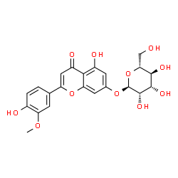 ChemSpider 2D Image | 5-Hydroxy-2-(4-hydroxy-3-methoxyphenyl)-4-oxo-4H-chromen-7-yl alpha-D-mannopyranoside | C22H22O11