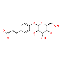 ChemSpider 2D Image | (2E)-3-[4-(alpha-L-Altropyranosyloxy)phenyl]acrylic acid | C15H18O8