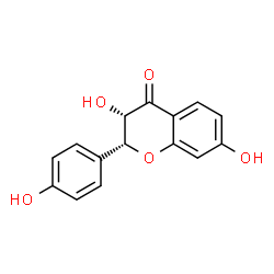ChemSpider 2D Image | (2R,3S)-3,7-Dihydroxy-2-(4-hydroxyphenyl)-2,3-dihydro-4H-chromen-4-one | C15H12O5