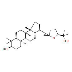 ChemSpider 2D Image | (3alpha,5beta,13alpha,17alpha,24S)-20,24-Epoxydammarane-3,25-diol | C30H52O3