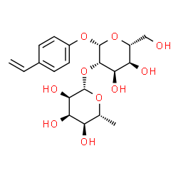 ChemSpider 2D Image | 4-Vinylphenyl 2-O-(6-deoxy-beta-D-allopyranosyl)-beta-D-altropyranoside | C20H28O10