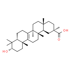 ChemSpider 2D Image | (2R,4aR,6aS,8aR,10S,12aR,14aS,14bR)-10-Hydroxy-2,4a,6a,9,9,12a,14a-heptamethyl-1,2,3,4,4a,5,6,6a,7,8,8a,9,10,11,12,12a,13,14,14a,14b-icosahydro-2-picenecarboxylic acid | C30H48O3