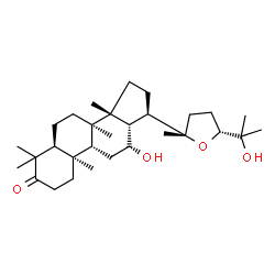 ChemSpider 2D Image | (5beta,12beta,13alpha,17alpha,24R)-12,25-Dihydroxy-20,24-epoxydammaran-3-one | C30H50O4
