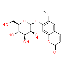ChemSpider 2D Image | 6-Methoxy-2-oxo-2H-chromen-7-yl alpha-D-mannopyranoside | C16H18O9