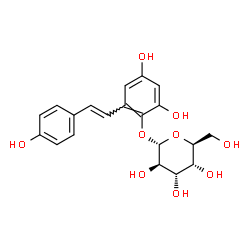 ChemSpider 2D Image | 2,4-Dihydroxy-6-[(E)-2-(4-hydroxyphenyl)vinyl]phenyl alpha-L-altropyranoside | C20H22O9
