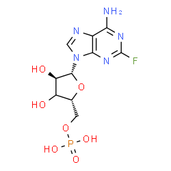 ChemSpider 2D Image | (3xi)-2-Fluoroadenosine 5'-(dihydrogen phosphate) | C10H13FN5O7P
