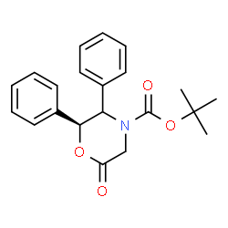 ChemSpider 2D Image | 2-Methyl-2-propanyl (2S)-6-oxo-2,3-diphenyl-4-morpholinecarboxylate | C21H23NO4