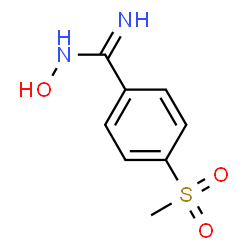 ChemSpider 2D Image | N-Hydroxy-4-(methylsulfonyl)benzenecarboximidamide | C8H10N2O3S
