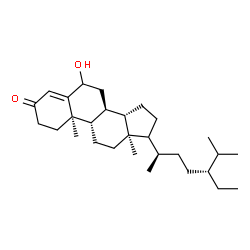 ChemSpider 2D Image | (17xi)-6-Hydroxystigmast-4-en-3-one | C29H48O2
