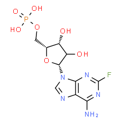 ChemSpider 2D Image | 2-Fluoro-9-[(2xi)-5-O-phosphono-beta-D-threo-pentofuranosyl]-9H-purin-6-amine | C10H13FN5O7P