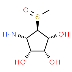 ChemSpider 2D Image | (1R,2R,3R,4S,5R)-4-Amino-5-(methylsulfinyl)-1,2,3-cyclopentanetriol | C6H13NO4S