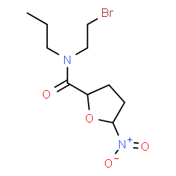 ChemSpider 2D Image | N-(2-Bromoethyl)-5-nitro-N-propyltetrahydro-2-furancarboxamide | C10H17BrN2O4