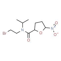 ChemSpider 2D Image | N-(2-Bromoethyl)-N-isopropyl-5-nitrotetrahydro-2-furancarboxamide | C10H17BrN2O4