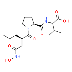 ChemSpider 2D Image | 1-{(2R)-2-[2-(Hydroxyamino)-2-oxoethyl]pentanoyl}-L-prolyl-L-valine | C17H29N3O6