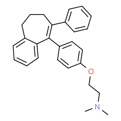 ChemSpider 2D Image | N,N-Dimethyl-2-[4-(8-phenyl-6,7-dihydro-5H-benzo[7]annulen-9-yl)phenoxy]ethanamine | C27H29NO