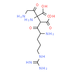 ChemSpider 2D Image | 2-(Aminoacetyl)-3-(2-amino-5-carbamimidamidopentanoyl)aspartic acid | C12H22N6O6
