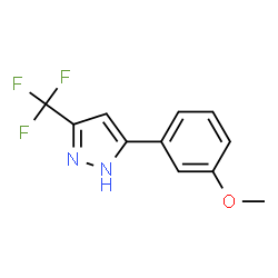 ChemSpider 2D Image | 3-(3-Methoxyphenyl)-5-(trifluoromethyl)-1H-pyrazole | C11H9F3N2O