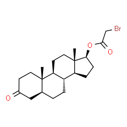 ChemSpider 2D Image | 17beta-((Bromoacetyl)oxy)-5alpha-androstan-3-one | C21H31BrO3