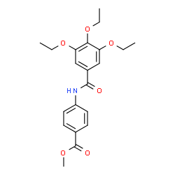 ChemSpider 2D Image | Methyl 4-[(3,4,5-triethoxybenzoyl)amino]benzoate | C21H25NO6