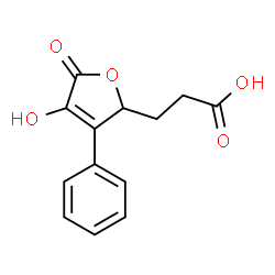 ChemSpider 2D Image | 3-(4-Hydroxy-5-oxo-3-phenyl-2,5-dihydro-2-furanyl)propanoic acid | C13H12O5
