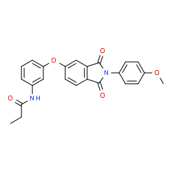 ChemSpider 2D Image | N-(3-{[2-(4-Methoxyphenyl)-1,3-dioxo-2,3-dihydro-1H-isoindol-5-yl]oxy}phenyl)propanamide | C24H20N2O5