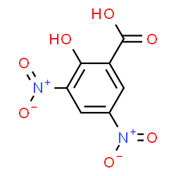 ChemSpider 2D Image | 3,5-Dinitro-2-hydroxybenzoic acid | C7H4N2O7