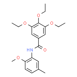 ChemSpider 2D Image | 3,4,5-Triethoxy-N-(2-methoxy-5-methylphenyl)benzamide | C21H27NO5