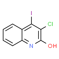 ChemSpider 2D Image | 3-chloro-4-iodo-quinolin-2-ol | C9H5ClINO