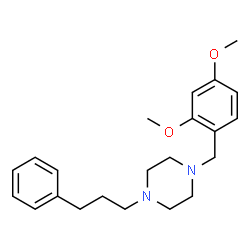 ChemSpider 2D Image | 1-(2,4-Dimethoxybenzyl)-4-(3-phenylpropyl)piperazine | C22H30N2O2