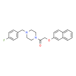 ChemSpider 2D Image | 1-[4-(4-Fluorobenzyl)-1-piperazinyl]-2-(2-naphthyloxy)ethanone | C23H23FN2O2