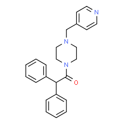 ChemSpider 2D Image | 2,2-Diphenyl-1-[4-(4-pyridinylmethyl)-1-piperazinyl]ethanone | C24H25N3O