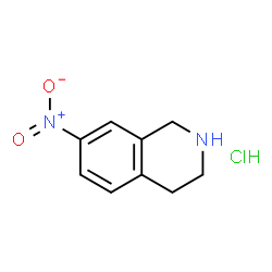 ChemSpider 2D Image | 7-Nitro-1,2,3,4-tetrahydroisoquinolinehydrochloride | C9H11ClN2O2