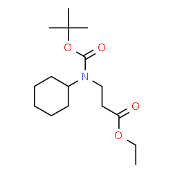 ChemSpider 2D Image | Ethyl N-cyclohexyl-N-{[(2-methyl-2-propanyl)oxy]carbonyl}-beta-alaninate | C16H29NO4