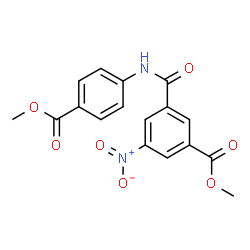 ChemSpider 2D Image | Methyl 3-{[4-(methoxycarbonyl)phenyl]carbamoyl}-5-nitrobenzoate | C17H14N2O7