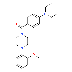 ChemSpider 2D Image | [4-(Diethylamino)phenyl][4-(2-methoxyphenyl)-1-piperazinyl]methanone | C22H29N3O2