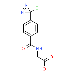 ChemSpider 2D Image | (4-(3-chloro-3H-diazirin-3-yl)benzoyl)glycine | C10H8ClN3O3