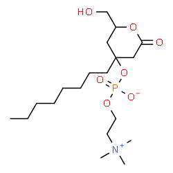 ChemSpider 2D Image | 3-Hydroxy-2-(undecanoyloxy)propyl 2-(trimethylammonio)ethyl phosphate | C19H40NO7P