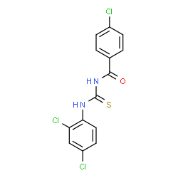 ChemSpider 2D Image | 4-Chloro-N-[(2,4-dichlorophenyl)carbamothioyl]benzamide | C14H9Cl3N2OS