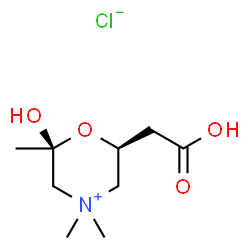 ChemSpider 2D Image | (2S,6S)-6-(Carboxymethyl)-2-hydroxy-2,4,4-trimethylmorpholin-4-ium chloride | C9H18ClNO4