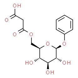 ChemSpider 2D Image | Phenyl 6-O-(carboxyacetyl)-beta-D-glucopyranoside | C15H18O9