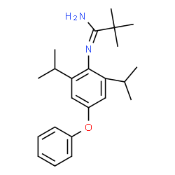 ChemSpider 2D Image | (1E)-N'-(2,6-Diisopropyl-4-phenoxyphenyl)-2,2-dimethylpropanimidamide | C23H32N2O