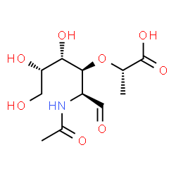 ChemSpider 2D Image | 2-Acetamido-3-O-[(1S)-1-carboxyethyl]-2-deoxy-L-glucose | C11H19NO8