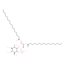ChemSpider 2D Image | (2S)-3-[(Hydroxy{[(1R,2S,3R,4R,5S,6S)-2,3,4,5,6-pentahydroxycyclohexyl]oxy}phosphoryl)oxy]-1,2-propanediyl dihexadecanoate | C41H79O13P
