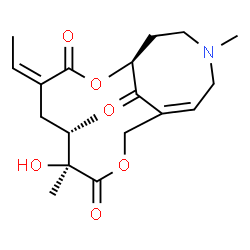 ChemSpider 2D Image | (1S,4Z,6S,7S,11Z)-4-Ethylidene-7-hydroxy-6,7,14-trimethyl-2,9-dioxa-14-azabicyclo[9.5.1]heptadec-11-ene-3,8,17-trione | C19H27NO6