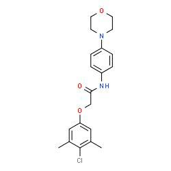 ChemSpider 2D Image | 2-(4-Chloro-3,5-dimethylphenoxy)-N-[4-(4-morpholinyl)phenyl]acetamide | C20H23ClN2O3