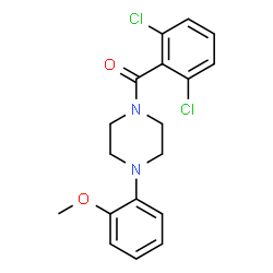 ChemSpider 2D Image | (2,6-Dichlorophenyl)[4-(2-methoxyphenyl)-1-piperazinyl]methanone | C18H18Cl2N2O2
